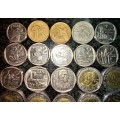 COMPLETE SET OF ALL SOUTH AFRICAN COMMEMORATIVE COINS 1994 TO 2021,50 CENT TO R5 GOOD CONDITION