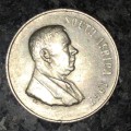 SOUTH AFRICA SILVER R1 --1967 ENGLISH SILVER 80%