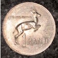 SOUTH AFRICA SILVER R1 --1967 ENGLISH SILVER 80%