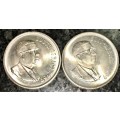 SOUTH AFRICA SILVER SET R1 --1969 BOTH ENGLISH & AFRIKAANS HIGHER GRADE SILVER 80%(1 BID TAKES ALL)