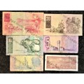 COMPLETE SET OF GPC DE KOCK & DECIMALS  R50 TO R2,,,1980s (R1 TW DE JONGH 1973)- (1 BID TAKES ALL)