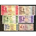 COMPLETE SET OF GPC DE KOCK & DECIMALS  R50 TO R2,,,1980s (R1 TW DE JONGH 1973)- (1 BID TAKES ALL)