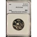 R S A - PROOF DCAM  50 CENT 1983 GRADED PR-70 PEFECT GRADE NNC