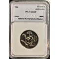 R S A - PROOF DCAM  50 CENT 1982 GRADED PR-70 PEFECT GRADE NNC