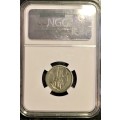 R S A -  10 CENT --1965 GRADED AU NGC LOOKS LIKE ERROR COIN (RIM)