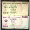 ZIMBABWE SET $100,000,000 & $50,000,000  -- 2008(1 BID TAKES ALL)