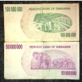 ZIMBABWE SET $100,000,000 & $50,000,000  -- 2008(1 BID TAKES ALL)