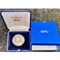 SOUTH AFRICA PROOF SILVER R2 --1993 --PEACE-- .925 SILVER COMES IN BLUE SA MINT BOX IN COIN CAPSULE