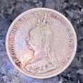 GREAT BRITAIN SILVER 3 PENCE 1891 GOOD CONDITION 92.50% SILVER