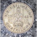 GREAT BRITAIN SILVER 1 SHILLING 1942