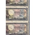 MH DE KOCK SET 1 POUND 1945 -A151, 1946 -A156 & 1947 -A178 E/A FIRST ISSUE (1 BID TAKES ALL)