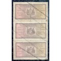 MH DE KOCK SET 1 POUND 1945 -A151, 1946 -A156 & 1947 -A178 E/A FIRST ISSUE (1 BID TAKES ALL)