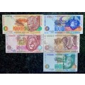COMPLETE SET OF CL STALS & DECIMALS  R200 TO R10 UNC-AUNC SECOND ISSUE 1992-1994 [1 BID TAKES ALL]