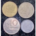 SET OF VARIOUS COINS ARGENTINA, BRASIL (1 BID TAKES ALL)