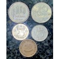 SET OF VARIOUS COINS ARGENTINA, BRASIL & MOZAMBIQUE (1 BID TAKES ALL)