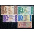 COMPLETE SET OF TW DE JONGH & DECIMALS R20 TO R2,,,1978---4TH ISSUE & R1 -1967 ( 1 BID TAKES ALL)
