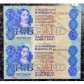 REPLACEMENT NOTES GPC DE KOCK R2 IN SEQUENCE WX5726640-639 AUNC 3RD ISSUE 1989( 1 BID TAKES ALL)