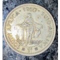 S A UNION SILVER 1 SHILLING 1960