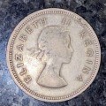 S A UNION SILVER 2 SHILLING 1955