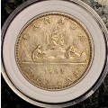 CANADA SILVER 1 DOLLAR 1963 - VOYAGER - ROYAL CANADIAN MINT SILVER 80% COMES IN CAPSULE