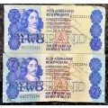 GPC DE KOCK R2 LOW NUMBER & TWO DIFFERNT COLOUR--1980s--(1 BID TAKES ALL)