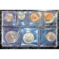 S A MINT UNCIRCULATED SET 1982 -- R1 TO 1 CENT - SEALED FROM SA MINT