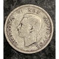 S A UNION SILVER 6D SIXPENCE --1938 --80%SILVER