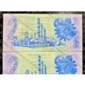 GPC DE KOCK ERROR NOTES R2 FRONT PINTED ON BACK - VARYING FROM DARK TO LIGHTER PRINT(1 BID TAKES ALL