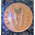 IRELAND 1 PENNY 1949 HEN & CHICKS