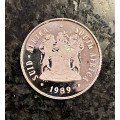 SOUTH AFRICA SILVER PROOF R1 --1989--