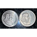 SOUTH AFRICA SILVER SET R1 --1966 BOTH ENGLISH & AFRIKAANS GOOD CONDITIONSILVER 80%(1 BID TAKES ALL)