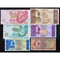 SET OF VARIOUS GOVERNORS & DECIMALS R50 TO R1  - 1967-1993 ( 1 BID TAKES ALL)