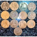 GREAT BRITIAN PENNY`S FROM 1873 ( 1 BID TAKES ALL 13 COINS)