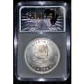 S A UNION 5 SHILLINGS 1954 GRADED SS62 UNCIRCULATED SILVER CROWN SANGS