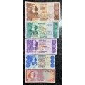 COMPLETE SET OF TW DE JONGH & DECIMALS R20 TO R2,,,1978---4TH ISSUE & R1 -1975 ( 1 BID TAKES ALL)