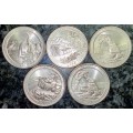 U S A SET - 2014 - IMPORTANT LAND MARKS COLLECTION 1/4 DOLLARS (1 BID TAKES ALL)