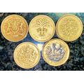 GREAT BRITAIN SET 1 POUNDS -  1983, 1990, 1993, 1997 & 2016 (1 BID TAKES ALL)