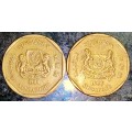 SINGAPORE 1 DOLLER 1995 & 1988 (1 BID TAKES ALL)