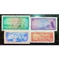 COMPLETE SET OF TW DE JONGH & DECIMALS R10 TO R1 AUNC 1967-1975 HIGHER GRADE NOTES( 1 BID TAKES ALL)