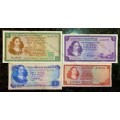 COMPLETE SET OF TW DE JONGH & DECIMALS R10 TO R1 AUNC 1967-1975 HIGHER GRADE NOTES( 1 BID TAKES ALL)