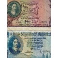 MH DE KOCK SET 10 POUND 1952, 5 POUND 1956, 1 POUND 1951 & 10 SHILLINGS 1951 (1 BID TAKES ALL)