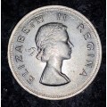 S A UNION SILVER 5 SHILLINGS 1954 GOOD CONDITION SILVER CROWN