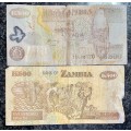 ZAMBIA  SET TWO DIFFERENT 500 KWACHA  1992-2004(1 BID TAKES ALL)