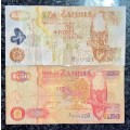 ZAMBIA  SET 500 KWACHA 2003 & 50 KWACHA 1992-(1 BID TAKES ALL)