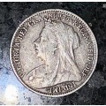 GREAT BRITAIN SILVER 3 PENCE 1895