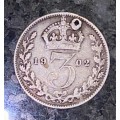 GREAT BRITAIN SILVER 3 PENCE 1902