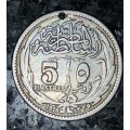 EGYPT SILVER 50 PIASTRES 1916