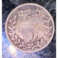 GREAT BRITAIN SILVER 3 PENCE 1835