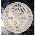 GREAT BRITAIN SILVER 3 PENCE 1909
