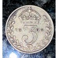 GREAT BRITAIN SILVER 3 PENCE 1906